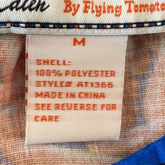 Flying Tomato Mustard Floral Off-The-Shoulder Top Size Medium - Picture 11 of 15